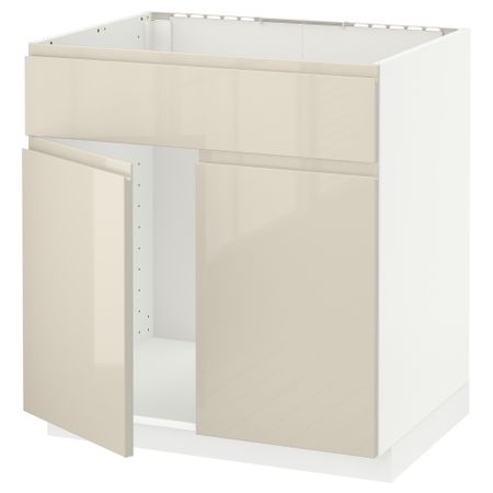 Шкаф под мойку, 2 двери, фасад, 80x60 cm IKEA METOD МЕТОД 994.639.49