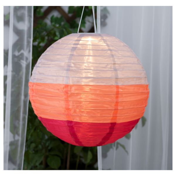 Подвесной светильник на солнечн батарея СОЛВИДЕН, шаровидный разноцветный (45 см) - фото 1