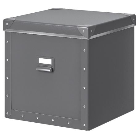 Коробка с крышкой, темно-серый 30x31x30 см IKEA ФЬЕЛЛА 004.040.20