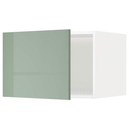 Верхний шкаф на холодильник/морозильн, белый, Калларп светло-зеленый, 60x40 см IKEA МЕТОД 092.249.96