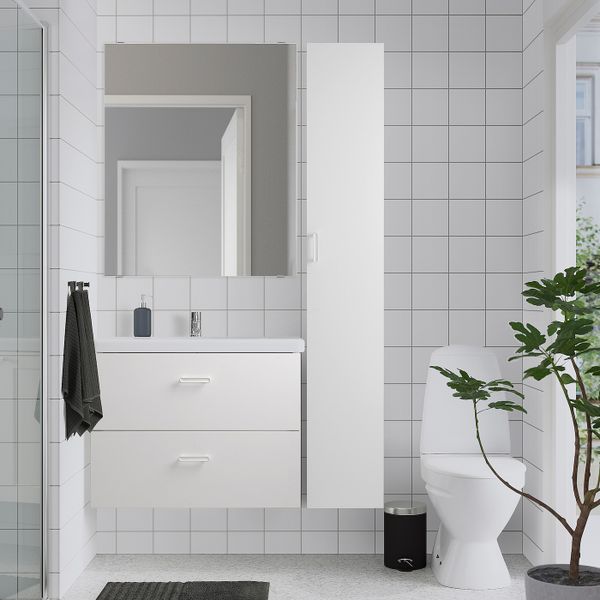 IKEA в интерьере ванной - схема-чертеж с размерами