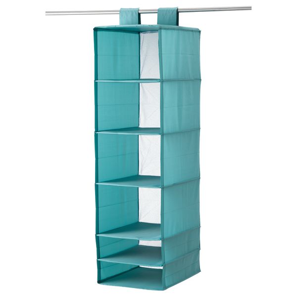 Модуль для хранения с 6 отделениями СКУББ, голубой (35x45x125 см) - фото 1