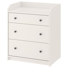 HAUGA Комод с 3 ящиками - белый 70x46x84 см
