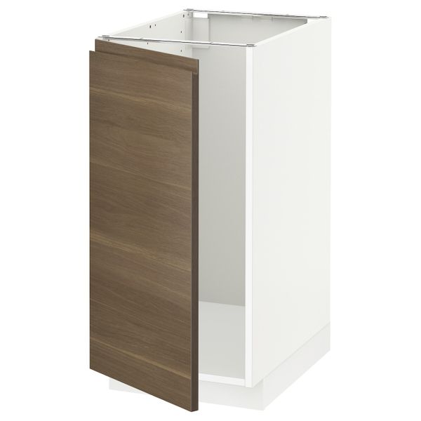 Напольный шкаф для мойки, мусорных конт, белый/Воксторп грецкий орех 40x60 см IKEA METOD МЕТОД 992.246.47 - схема-чертеж с размерами