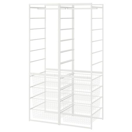 Гардероб, комбинация, белый 99x51x173 см IKEA JONAXEL ЙОНАКСЕЛЬ 092.976.62