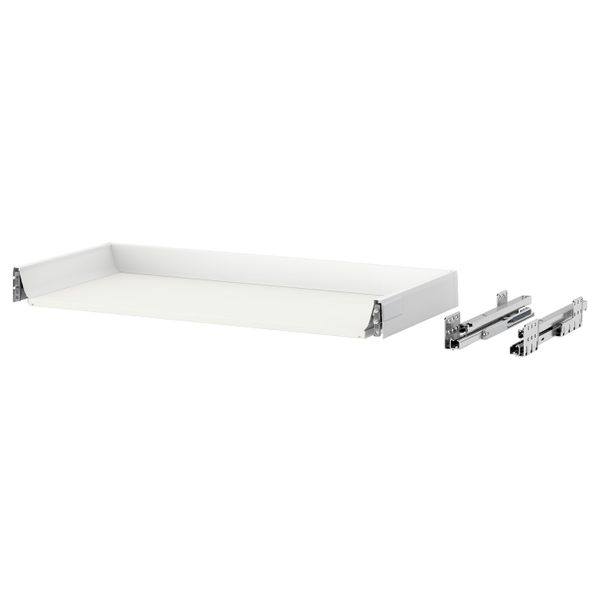 Ящик, низкий, белый 80x37 см IKEA MAXIMERA МАКСИМЕРА 803.680.99 - схема-чертеж с размерами