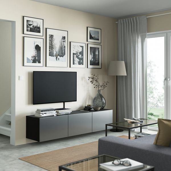 Тумба под ТВ, с дверцами, 180x42x38 cm IKEA BESTÅ БЕСТО 294.221.89 - фото 4