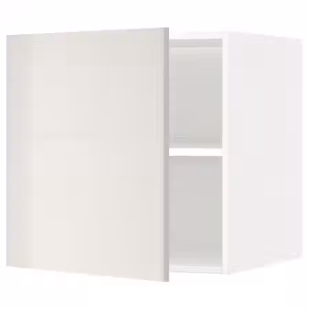 METOD Верхний шкаф д/холодильн/морозильн - белый/Ringhult светло-серый 60x60 см