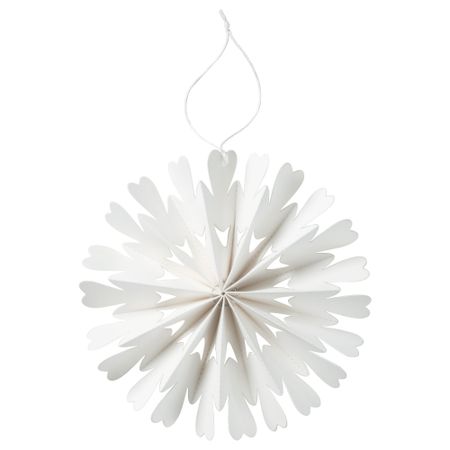 Украшение подвесное ВИНТЕР 2016, снежинка белый (18 см)