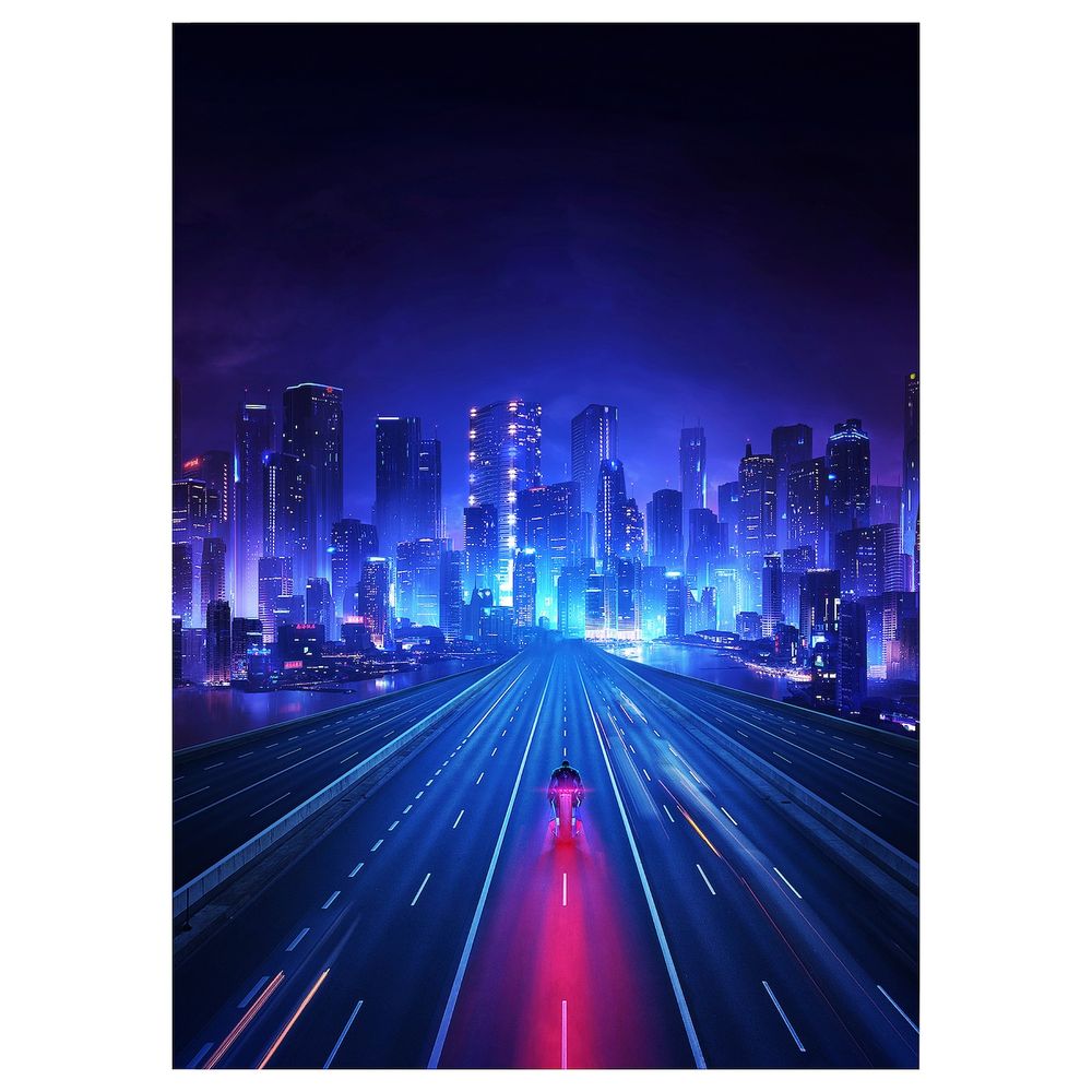 Постер, Киберпейзаж 50x70 см IKEA UPPSPEL УППСПЕЛЬ 405.077.90 - фото 1