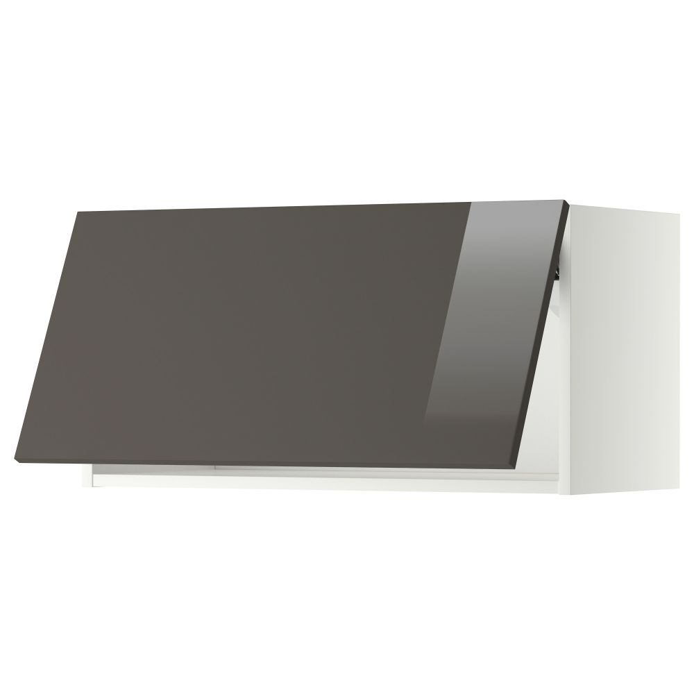 Горизонтальный навесной шкаф МЕТОД, белый, Рингульт серый - схема-чертеж с размерами