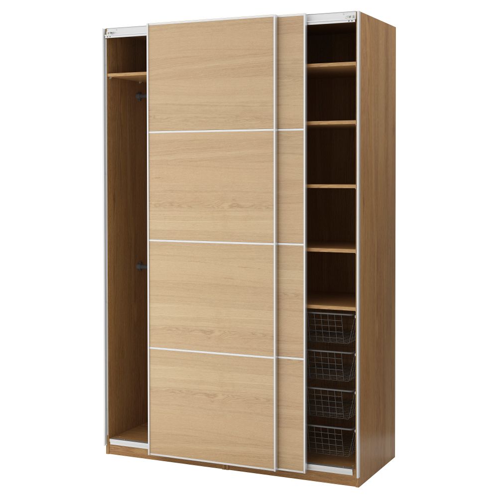 Гардероб ПАКС, под дуб, Ильсенг дубовый шпон (150x66x236 см) - фото 1