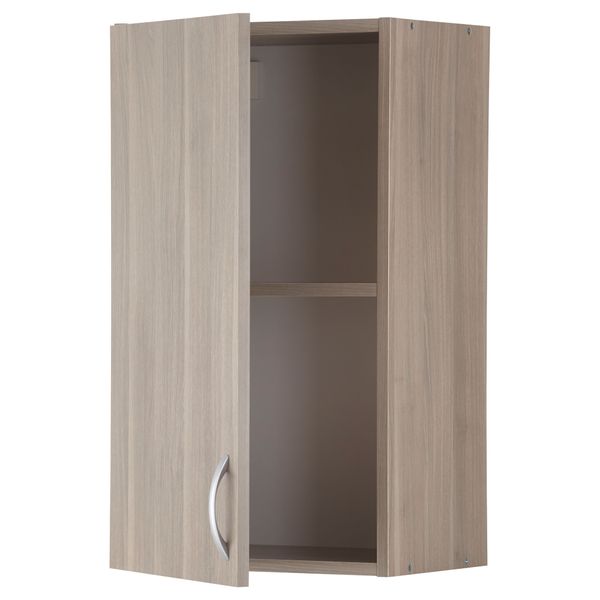 Навесной шкаф с дверцей АЛЬБРУ, серо-коричневый (40x70 см) - схема-чертеж с размерами