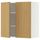 METOD Навесной шкаф с полками/2дверцы - белый/Sinarp дубовый шпон 80x80 см