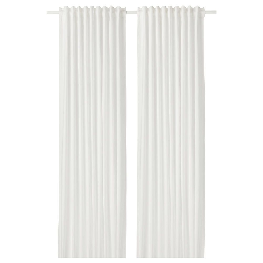 Гардины, 1 пара МИЛДРИД, белый, белый (145x300 см) - фото 1
