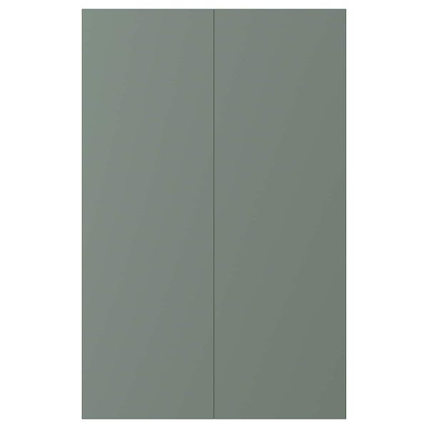 Дверца для напольного углового шкафа, 2шт, серо-зеленый 25x80 см IKEA BODARP БОДАРП 004.357.00 - фото 1