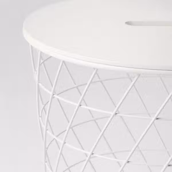 KVISTBRO Столик с отделениями д/хранения - белый 44 см - фото 5