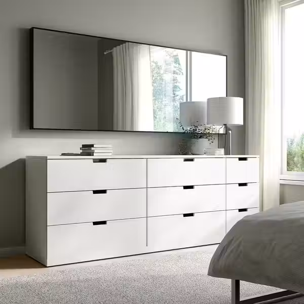 HOVET Зеркало - чёрный 78x196 см - схема-чертеж с размерами