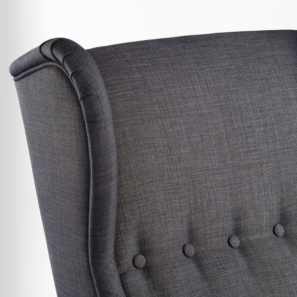 Кресло с подголовником, Шифтебу темно-серый IKEA STRANDMON СТРАНДМОН 204.198.84 - фото 5