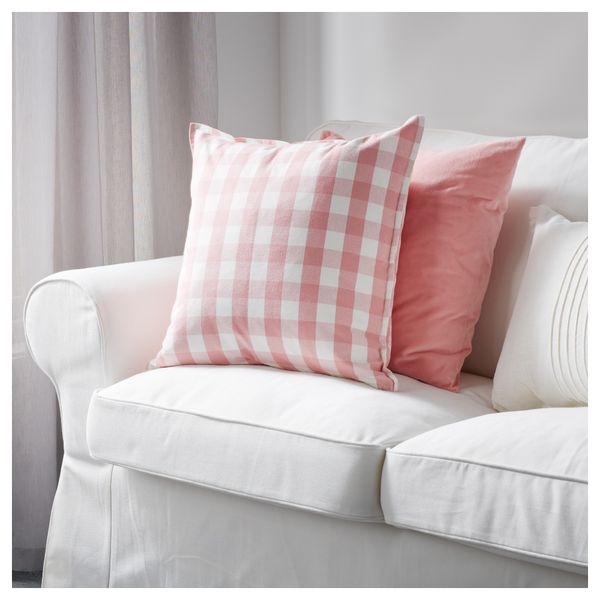 Чехол на подушку СМОНАТЕ, белый, розовый (50x50 см) - схема-чертеж с размерами