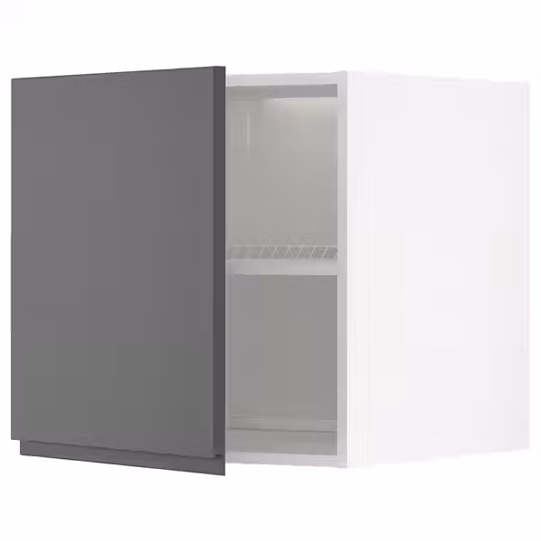 METOD Верхний шкаф д/холодильн/морозильн - белый/Voxtorp темно-серый 60x60 см - фото 1