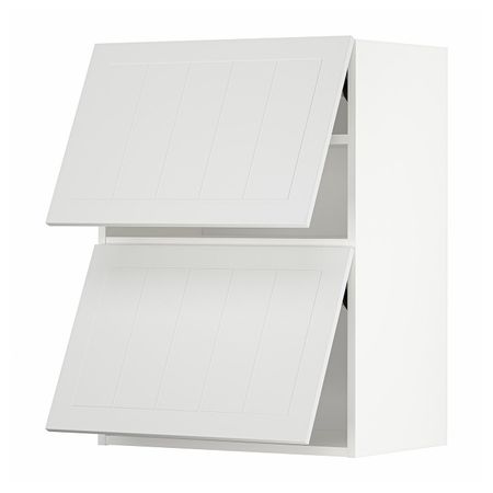 Навесной шкаф, 2 дверцы, горизонтал, белый/Стенсунд белый 60x80 см IKEA METOD МЕТОД 394.097.95
