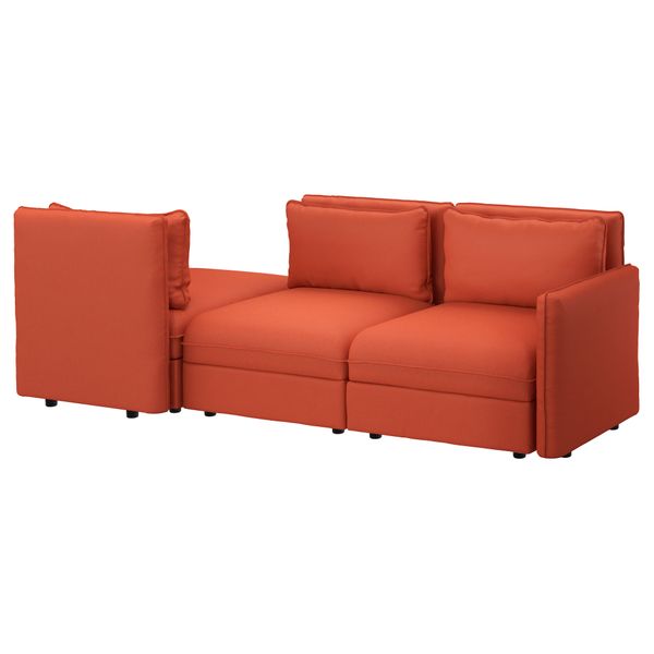 3-местный диван-кровать ВАЛЛЕНТУНА, Оррста оранжевый - фото 1