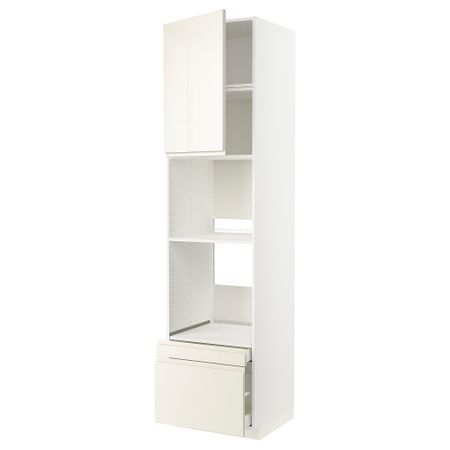 Высокий шкаф для духовки, комбинированный духовка + дверца, 2 ящика IKEA METOD МЕТОД, MAXIMERA МАКСИМЕРА 494.656.77
