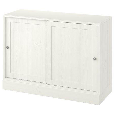 Шкаф с цоколем, 121x47x89 см, белый IKEA HAVSTA ХАВСТА 703.886.20