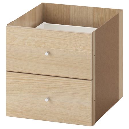 Вставка с 2 ящиками, под беленый дуб 33x33 см IKEA KALLAX КАЛЛАКС 303.795.47