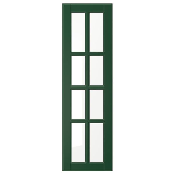 Стеклянная дверь, темно-зеленый 30x100 см IKEA BODBYN БУДБИН 704.446.59 - фото 1