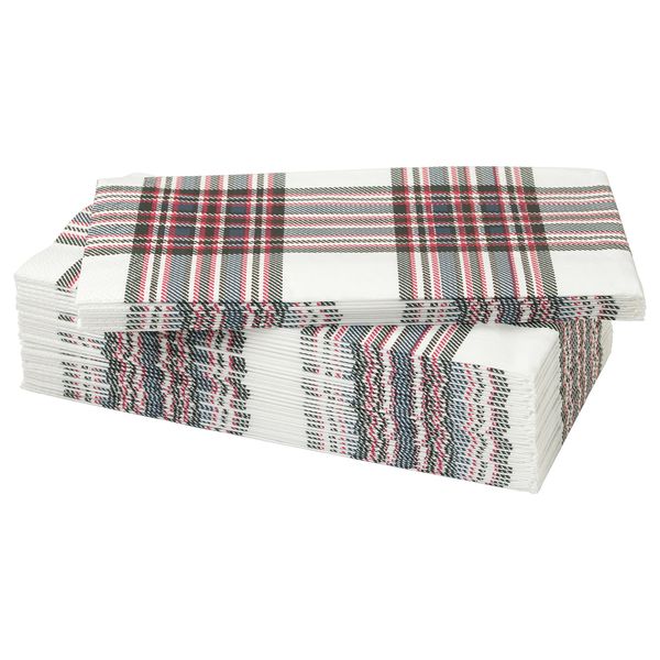 Салфетка бумажная ВИНТЕР 2018, клетчатый орнамент (38x38 см) - схема-чертеж с размерами