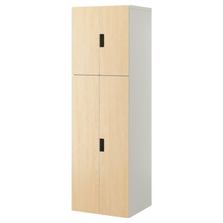 Комбинация для хранения с дверцами СТУВА, белый, береза (60x50x192 см)