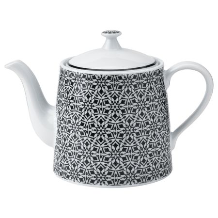 Чайник заварочный, белый, черный 0.8 л IKEA HEMBJUDEN ХЕМБЬЮДЕН 605.120.31