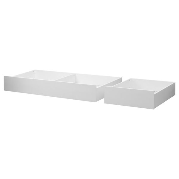 HEMNES Кроватный ящик, 2 шт. - белая морилка 200 см - фото 1