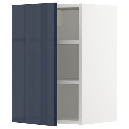 Шкаф навесной с полкой, белый/Ерста черно-синий 40x60 см IKEA METOD МЕТОД 092.755.61