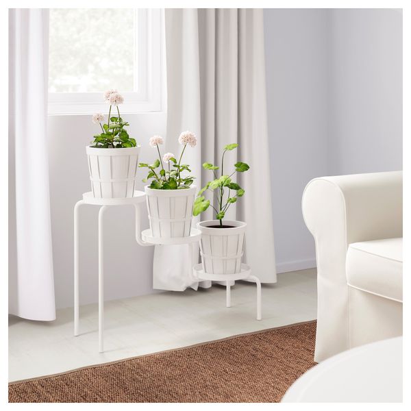 Пьедестал для цветов ИКЕА ПС 2014, белый д/дома/улицы, белый (53 см) - фото 4