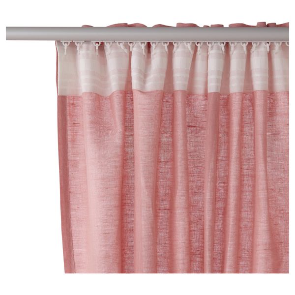 Гардины, 1 пара МАРИАТИСТЕЛЬ, розовый (145x270 см) - схема-чертеж с размерами