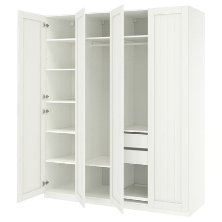 PAX / GULLABERG Гардероб, комбинация - белый/белый 200x60x236 см