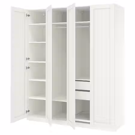 PAX / GULLABERG Гардероб, комбинация - белый/белый 200x60x236 см