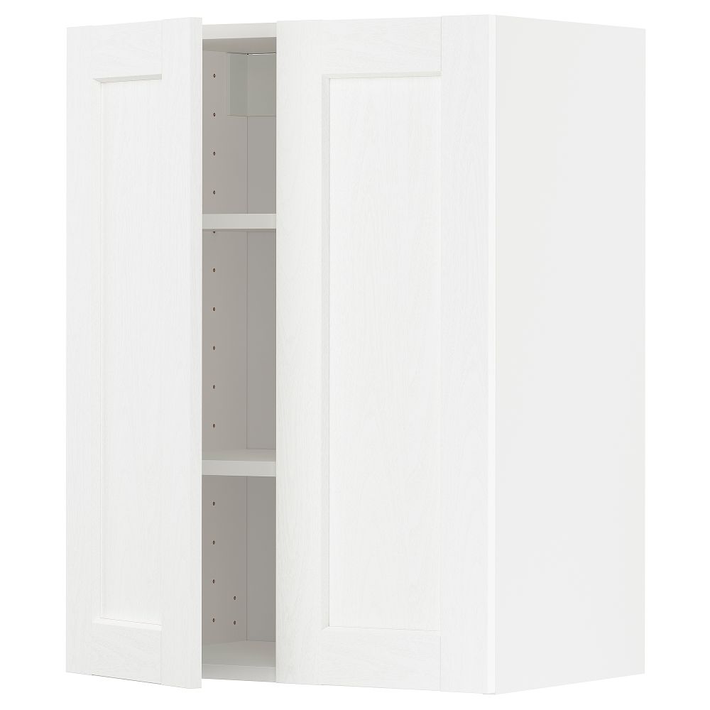 Навесной шкаф с полками, 2 дверцы, 60x80 cm IKEA METOD МЕТОД 294.734.85 - фото 1
