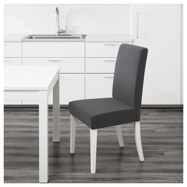 Стул ХЕНРИКСДАЛЬ, белый, Дьюпарп темно-серый - фото 5