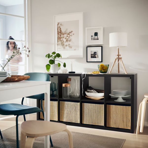 KALLAX Стеллаж - черно-коричневый 77x147 см - фото 4