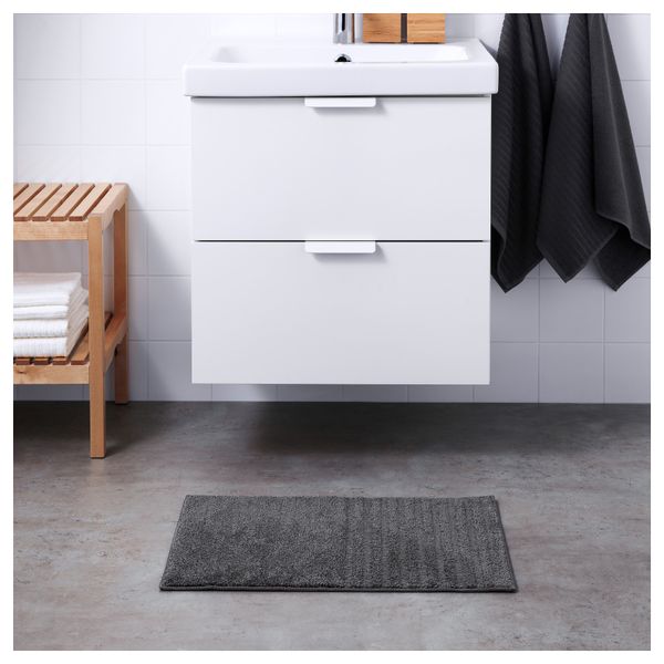 Коврик для ванной ВОКСШЁН, темно-серый (40x60 см) - схема-чертеж с размерами