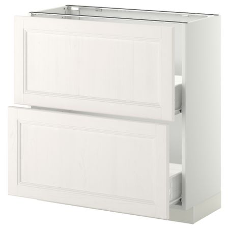 Напольный шкаф с 2 ящиками МЕТОД / ФОРВАРА, белый, Лаксарби белый