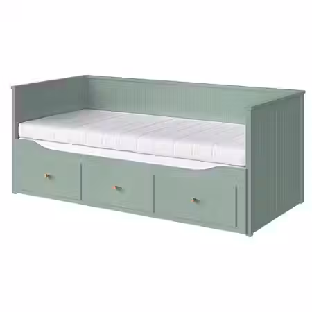 HEMNES Кушетка с 2 матрасами/3ящиками