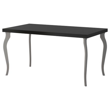 Стол ТОРНЛИДЕН / ЛАЛЛЕ, черно-коричневый, серый (150x75 см)