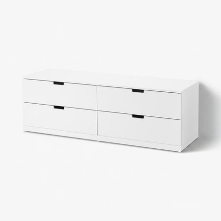 NORDLI Комод с 4 ящиками - белый 160x54 см