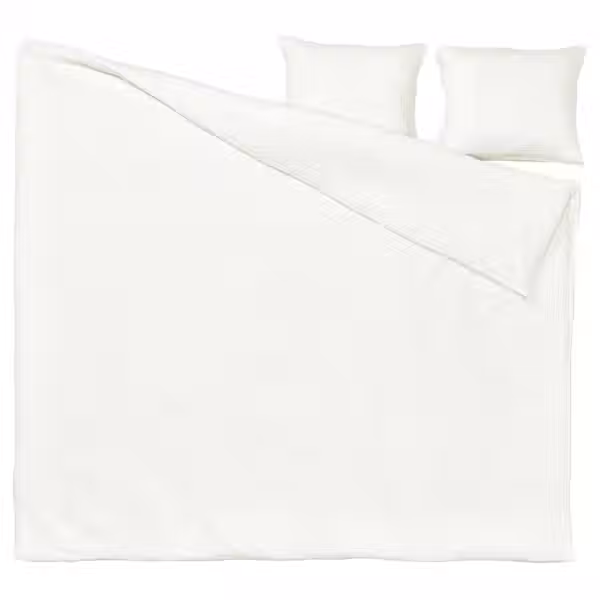 SCHERSMIN ШЕРСМИН Пододеяльник и 2 наволочки - белый 200x200/50x60 см - схема-чертеж с размерами