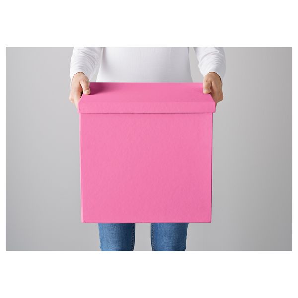 Коробка с крышкой ТЬЕНА, розовый (32x35x32 см) - фото 3
